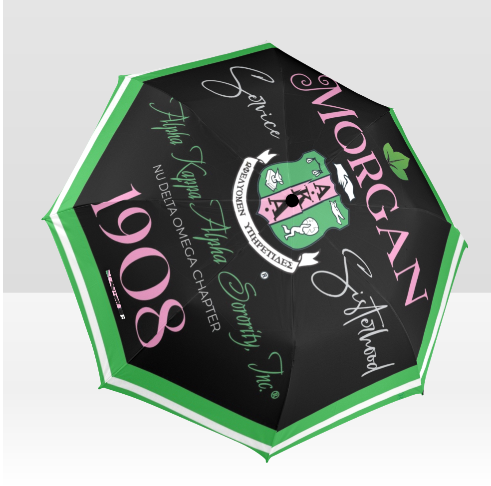 48" Personalized Black Umbrella