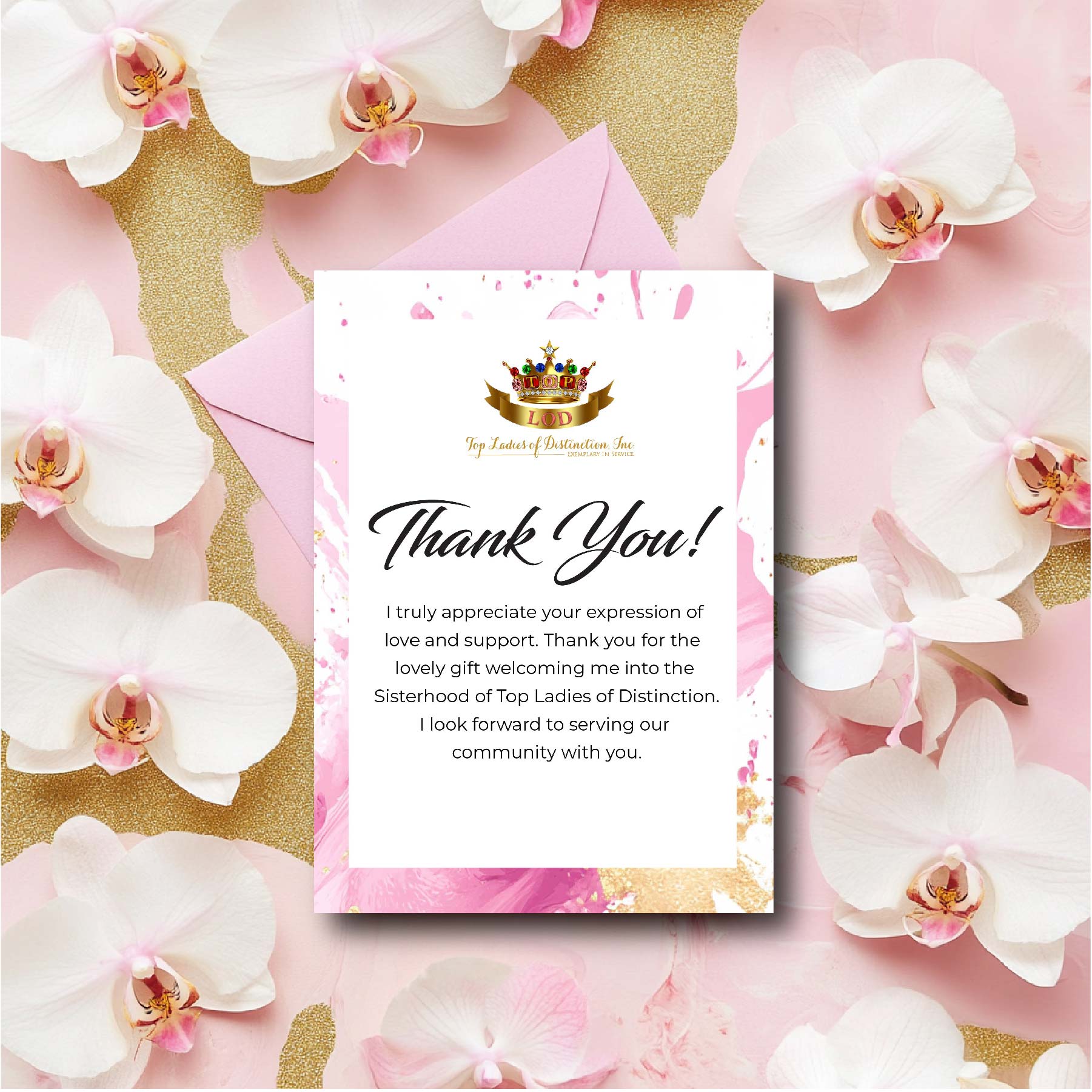 Thank You Rize Panel TLOD Thank You Card Panel w/Envelope – My Lady Life